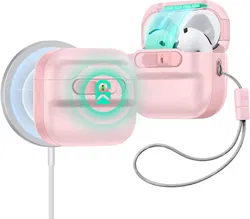 ESR HaloLock Pulse Magnetic Lock AirPods 4 (2024) Hoesje MagSafe Roze afbeelding