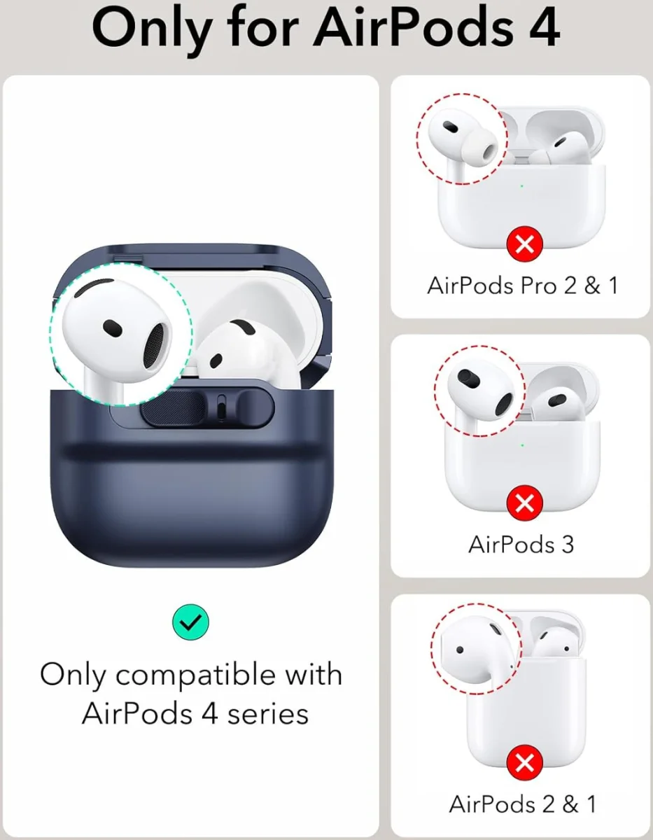 ESR HaloLock Pulse Magnetic Lock AirPods 4 (2024) Hoesje MagSafe Blauw afbeelding 2