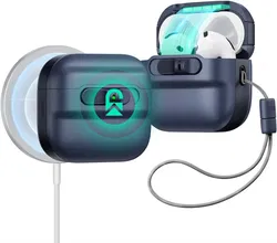 ESR HaloLock Pulse Magnetic Lock AirPods 4 (2024) Hoesje MagSafe Blauw afbeelding