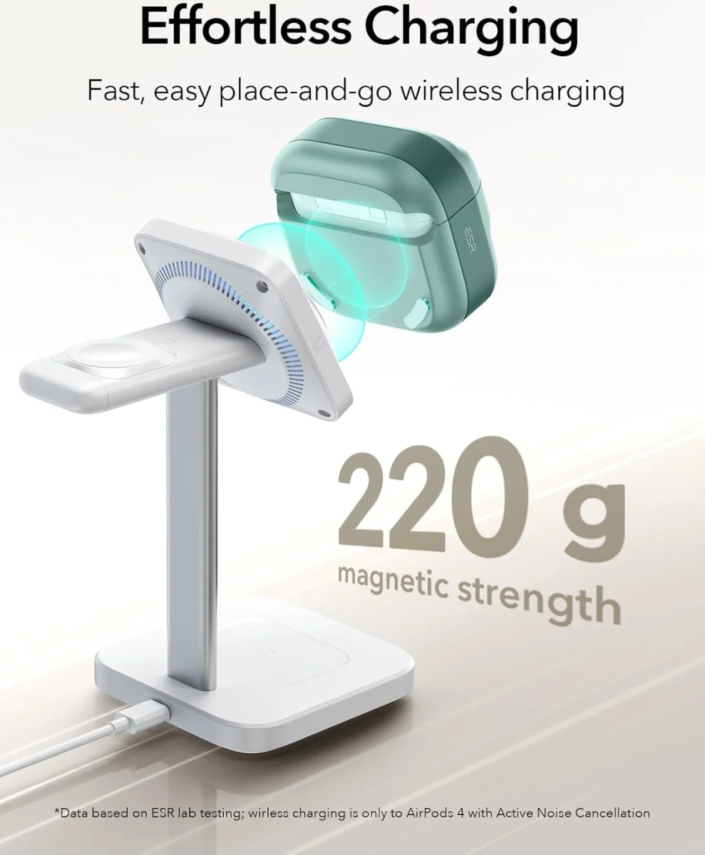 ESR HaloLock Pulse Magnetic Lock AirPods 4 (2024) Hoesje MagSafe Groen afbeelding 7