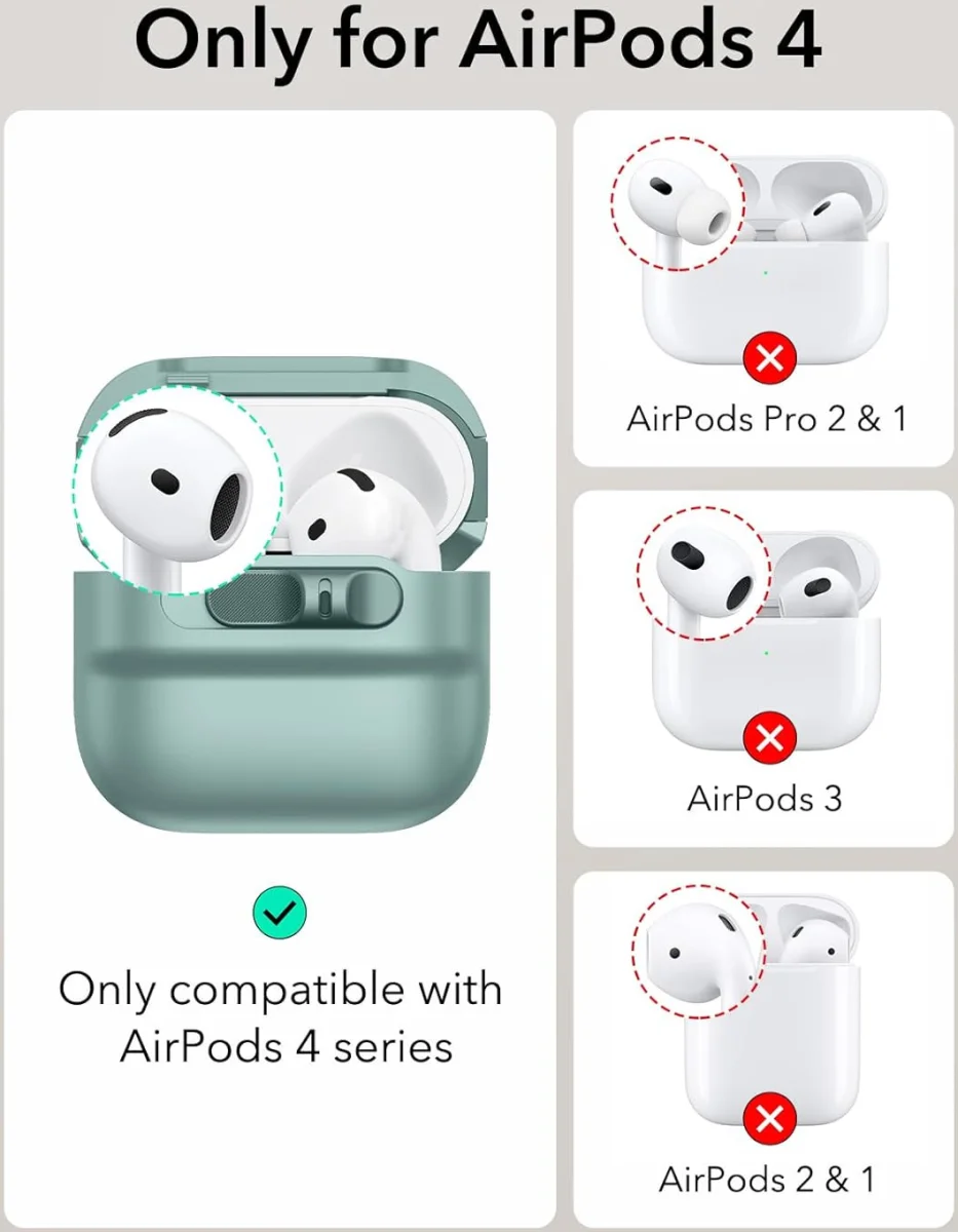 ESR HaloLock Pulse Magnetic Lock AirPods 4 (2024) Hoesje MagSafe Groen afbeelding 2