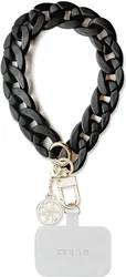 Guess 4G Charm Wrist Chain Hand Strap Universeel Telefoonkoord / Polsband Zwart afbeelding