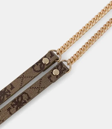 Guess 4G Metal Charm Universeel Crossbody Telefoonkoord Bruin/Goud afbeelding 5