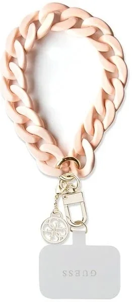 Guess 4G Charm Wrist Chain Hand Strap Universeel Telefoonkoord / Polsband Roze afbeelding 1