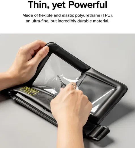 Ringke Waterproof Sling Bag Pouch - IPX8 Waterdichte Telefoonhoes Zwart afbeelding 10