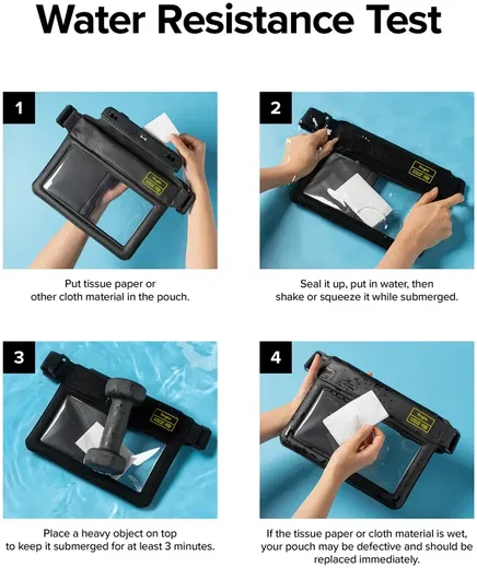 Ringke Waterproof Sling Bag Pouch - IPX8 Waterdichte Telefoonhoes Zwart afbeelding 12