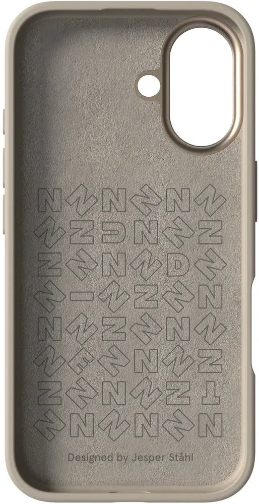 Nudient Bold Case Apple iPhone 16 Hoesje Siliconen met MagSafe Beige afbeelding 3