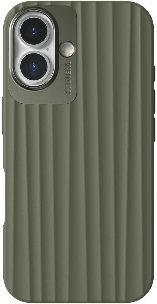 Nudient Bold Case Apple iPhone 16 Hoesje Siliconen met MagSafe Groen afbeelding 1
