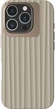 Nudient Bold Case Apple iPhone 16 Pro Hoesje Siliconen met MagSafe Beige