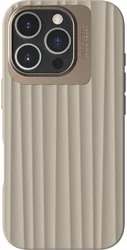 Nudient Bold Case Apple iPhone 16 Pro Hoesje Siliconen met MagSafe Beige afbeelding