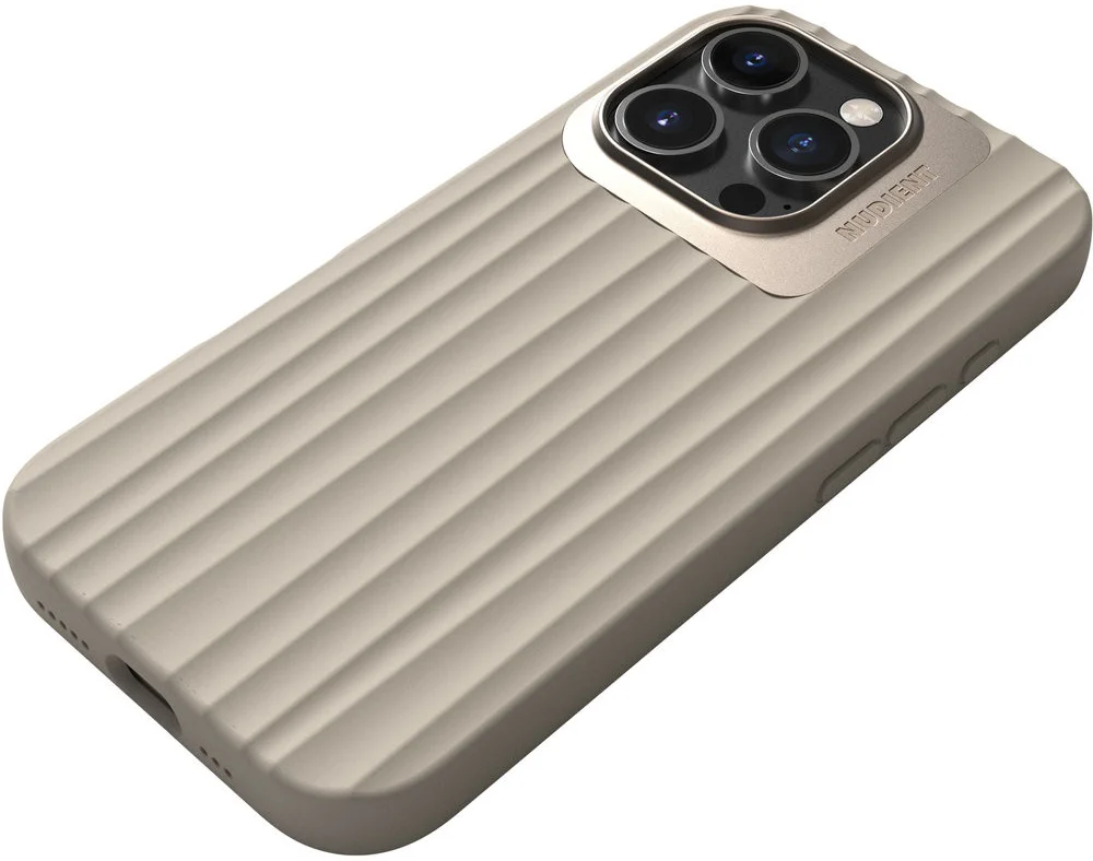 Nudient Bold Case Apple iPhone 16 Pro Hoesje Siliconen met MagSafe Beige afbeelding 2