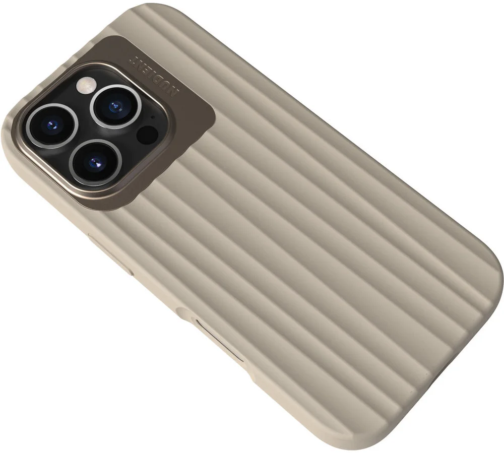 Nudient Bold Case Apple iPhone 16 Pro Hoesje Siliconen met MagSafe Beige afbeelding 5