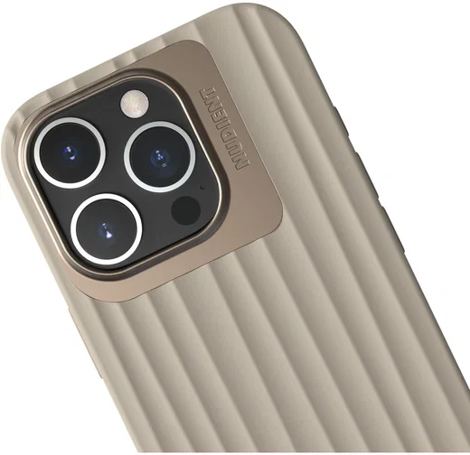 Nudient Bold Case Apple iPhone 16 Pro Hoesje Siliconen met MagSafe Beige afbeelding 6