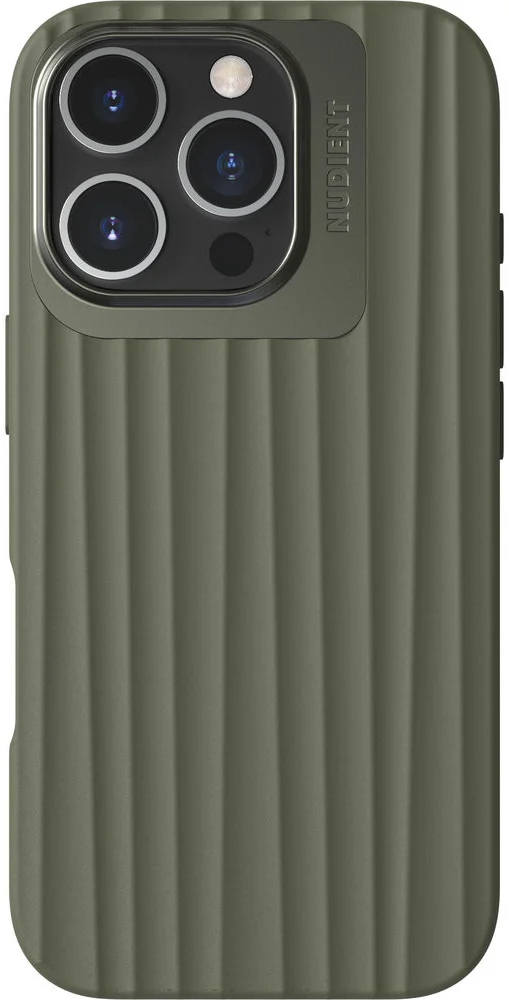 Nudient Bold Case Apple iPhone 16 Pro Hoesje Siliconen met MagSafe Groen afbeelding 1