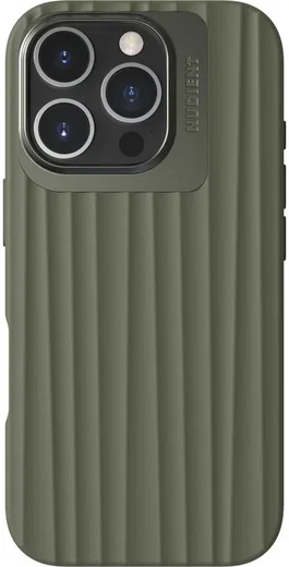 Nudient Bold Case Apple iPhone 16 Pro Hoesje Siliconen met MagSafe Groen afbeelding 1