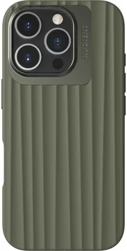 Nudient Bold Case Apple iPhone 16 Pro Hoesje Siliconen met MagSafe Groen