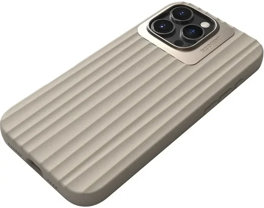 Nudient Bold Case Apple iPhone 16 Pro Max Hoesje Siliconen met MagSafe Beige afbeelding 2