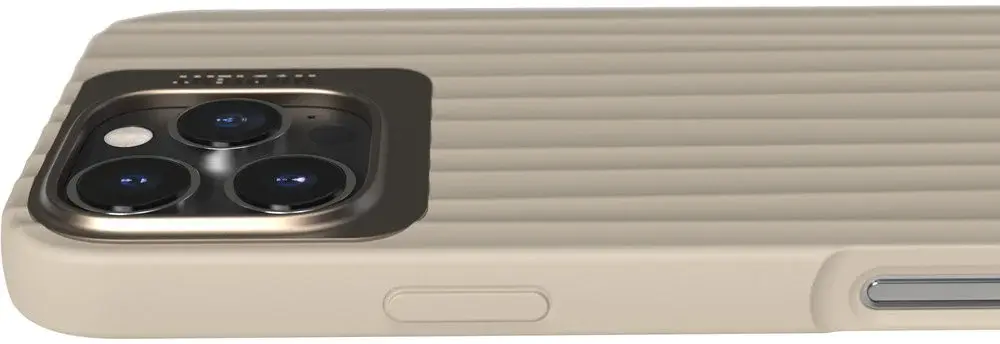 Nudient Bold Case Apple iPhone 16 Pro Max Hoesje Siliconen met MagSafe Beige afbeelding 4