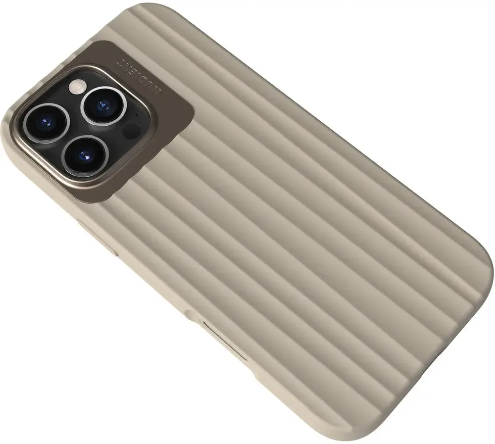 Nudient Bold Case Apple iPhone 16 Pro Max Hoesje Siliconen met MagSafe Beige afbeelding 5