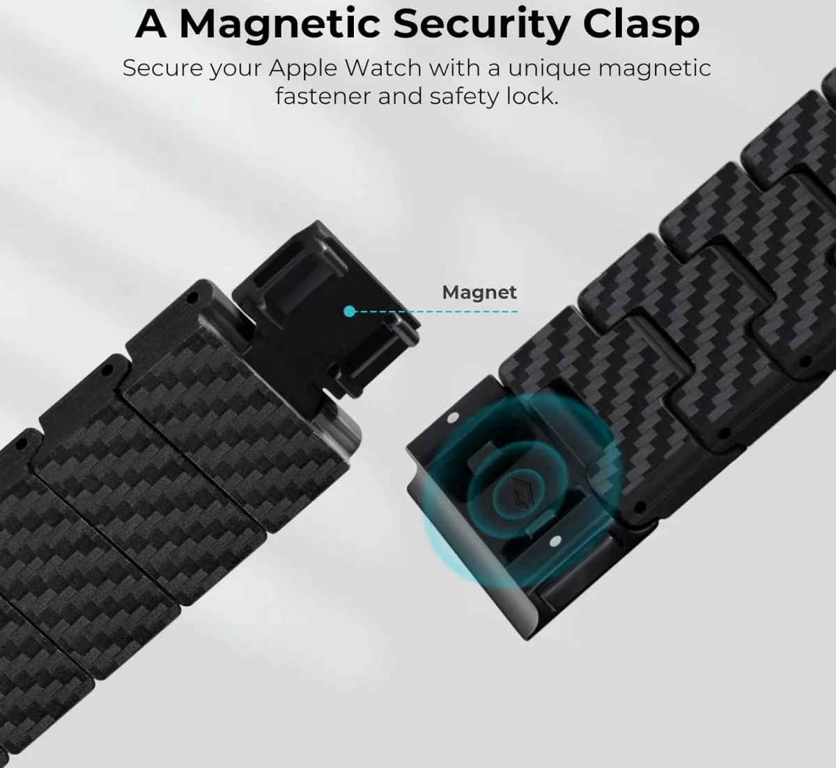 PITAKA Apple Watch 1-10/SE/Ultra Bandje - 49/46/45/44/42MM - Zwart afbeelding 5