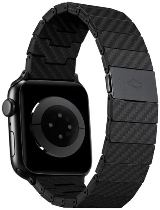 PITAKA Apple Watch 1-10/SE/Ultra Bandje - 49/46/45/44/42MM - Zwart afbeelding 12