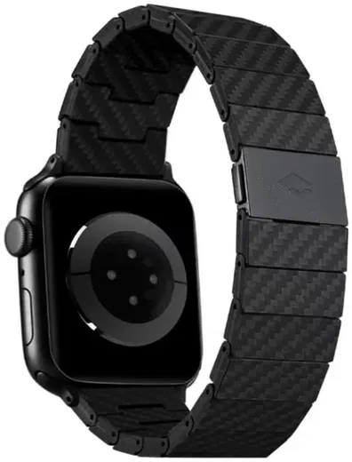 PITAKA Apple Watch 1-10/SE/Ultra Bandje - 49/46/45/44/42MM - Zwart afbeelding 12