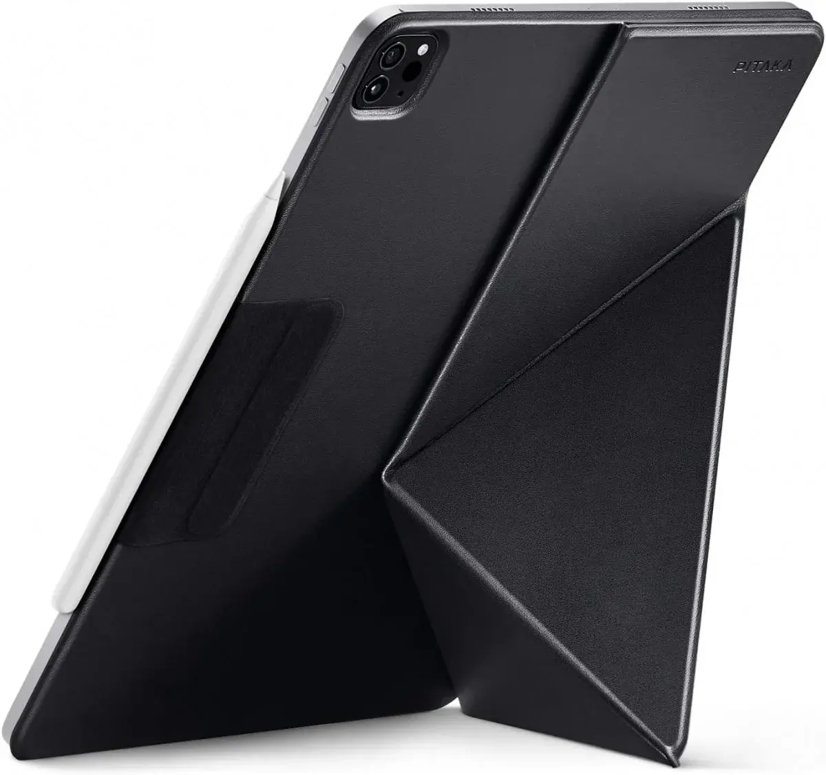 PITAKA MagEZ Folio 2 iPad Air 13 24/25/26/Pro 12.9 22/21/20/18 Hoes Stand Zwart afbeelding 1