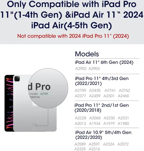 PITAKA MagEZ Folio 2 iPad Air 13 24/25/26/Pro 12.9 22/21/20/18 Hoes Stand Zwart afbeelding 3