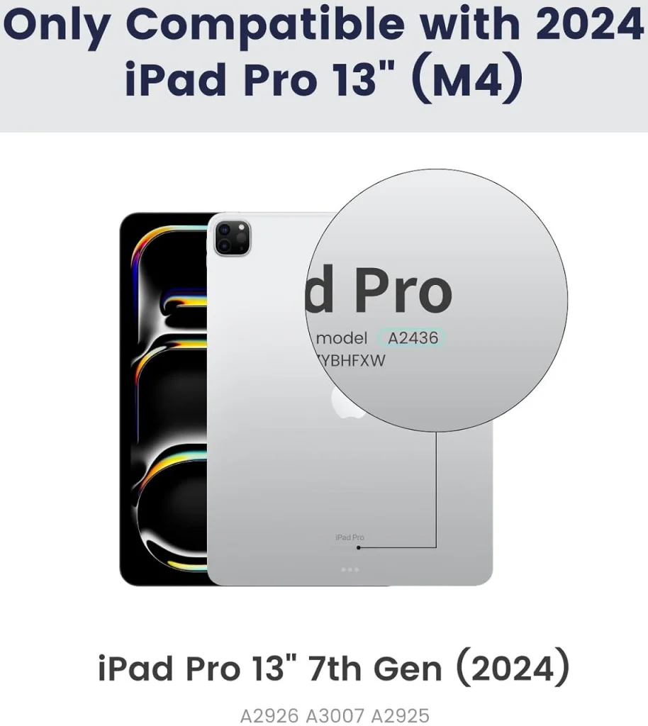 PITAKA MagEZ Folio 2 iPad Pro 13 (2024/2025) Hoes met Vouwbare Stand Zwart afbeelding 3