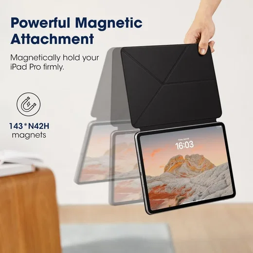 PITAKA MagEZ Folio 2 iPad Pro 13 (2024/2025) Hoes met Vouwbare Stand Zwart afbeelding 4