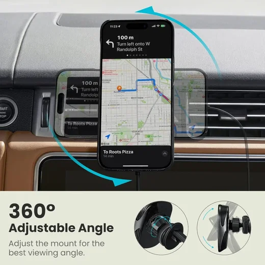 PITAKA MagEZ Car Mount Pro 2 (15W) MagSafe Telefoonhouder Auto Zwart afbeelding 4