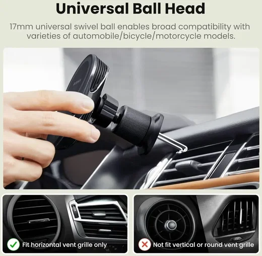 PITAKA MagEZ Car Mount Pro 2 (15W) MagSafe Telefoonhouder Auto Zwart afbeelding 6