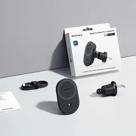 PITAKA MagEZ Car Mount Pro 2 (15W) MagSafe Telefoonhouder Auto Zwart afbeelding 10