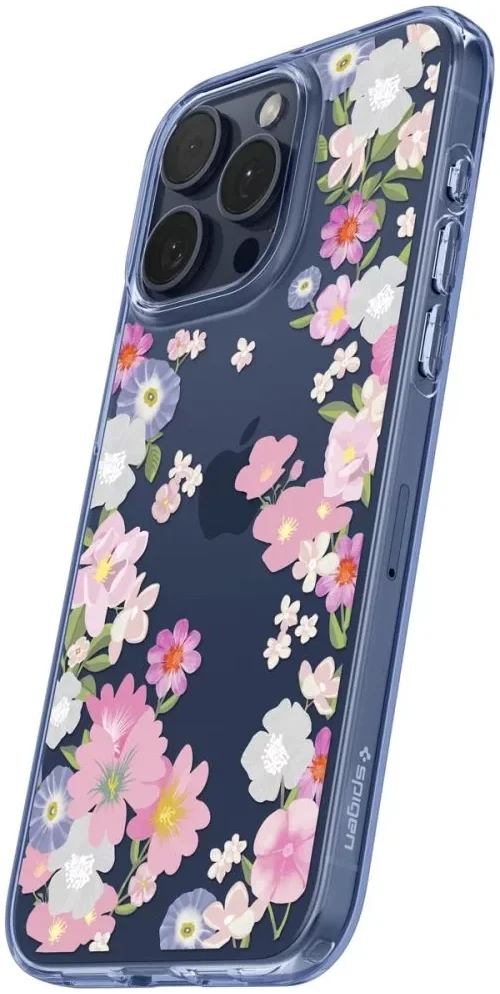 Spigen Liquid Crystal Apple iPhone 15 Pro Hoesje Back Cover Bloesem afbeelding 4