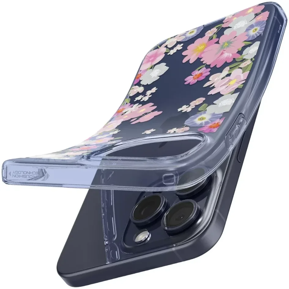 Spigen Liquid Crystal Apple iPhone 15 Pro Hoesje Back Cover Bloesem afbeelding 5