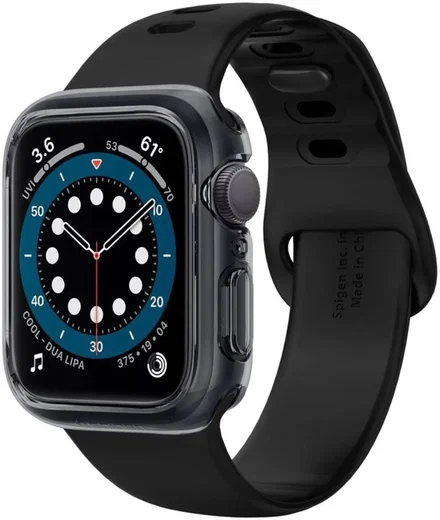 Spigen Ultra Hybrid - Apple Watch 44MM Case - Full Screen Protect - Clear Zwart afbeelding 1