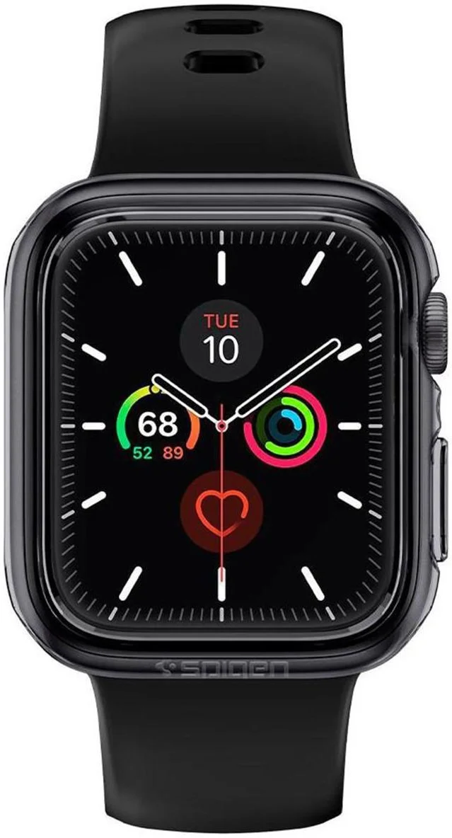 Spigen Ultra Hybrid - Apple Watch 44MM Case - Full Screen Protect - Clear Zwart afbeelding 9