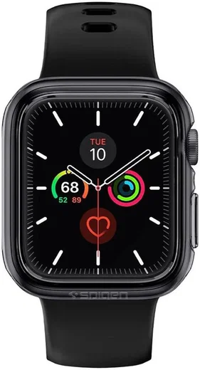 Spigen Ultra Hybrid - Apple Watch 44MM Case - Full Screen Protect - Clear Zwart afbeelding 9