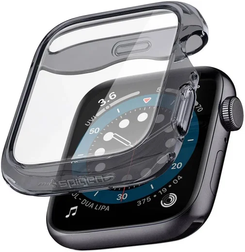 Spigen Ultra Hybrid - Apple Watch 44MM Case - Full Screen Protect - Clear Zwart afbeelding 2
