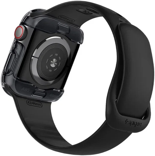 Spigen Ultra Hybrid - Apple Watch 44MM Case - Full Screen Protect - Clear Zwart afbeelding 10
