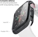 Spigen Ultra Hybrid - Apple Watch 44MM Case - Full Screen Protect - Clear Zwart afbeelding 5