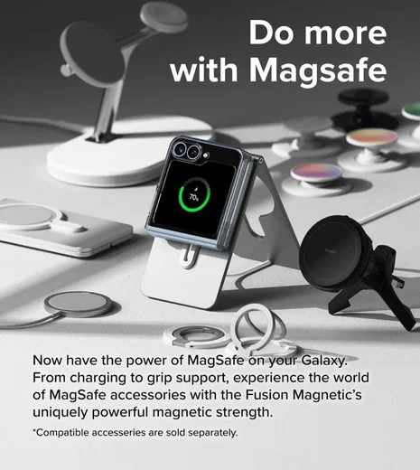 Ringke Fusion Samsung Galaxy Z Flip 6 Hoesje MagSafe Transparant afbeelding 3