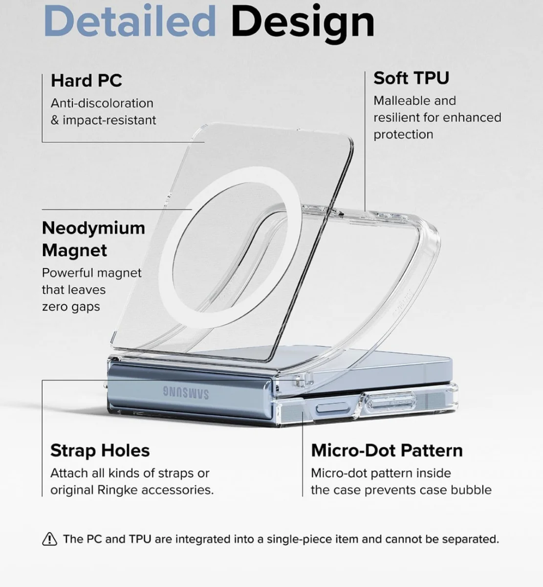 Ringke Fusion Samsung Galaxy Z Flip 6 Hoesje MagSafe Transparant afbeelding 8