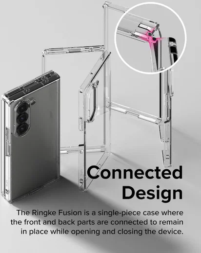 Ringke Fusion Samsung Galaxy Z Fold 6 Hoesje Back Cover Transparant afbeelding 5