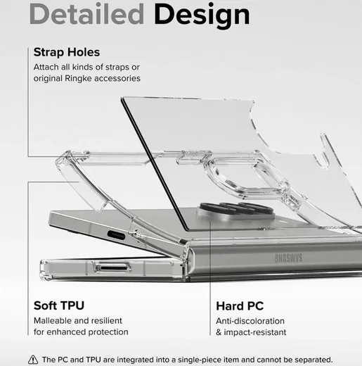 Ringke Fusion Samsung Galaxy Z Fold 6 Hoesje Back Cover Transparant afbeelding 7