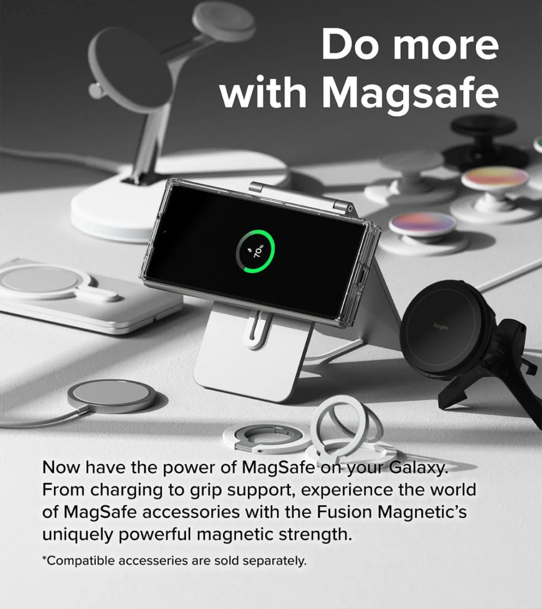 Ringke Fusion Samsung Galaxy Z Fold 6 Hoesje MagSafe Transparant afbeelding 2