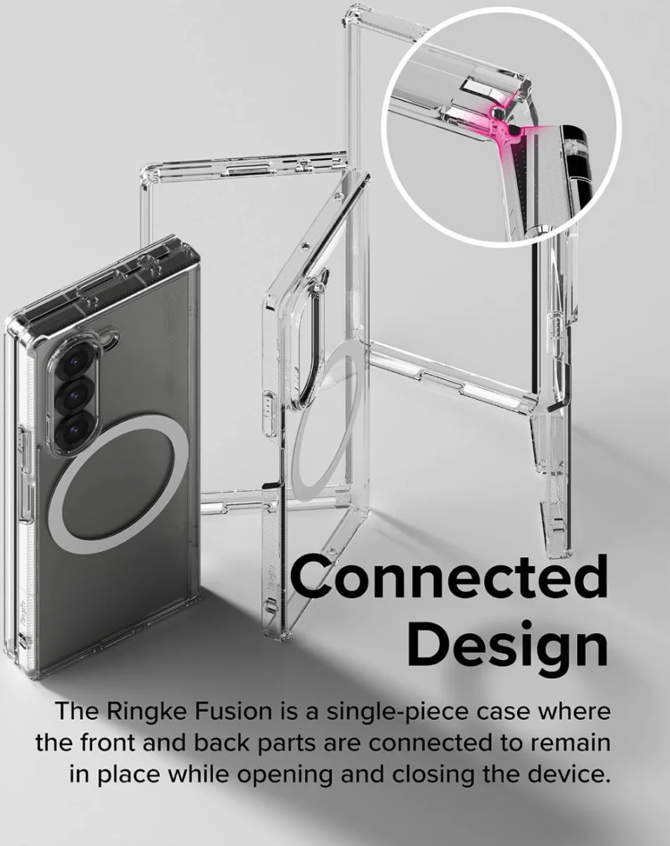 Ringke Fusion Samsung Galaxy Z Fold 6 Hoesje MagSafe Transparant afbeelding 4