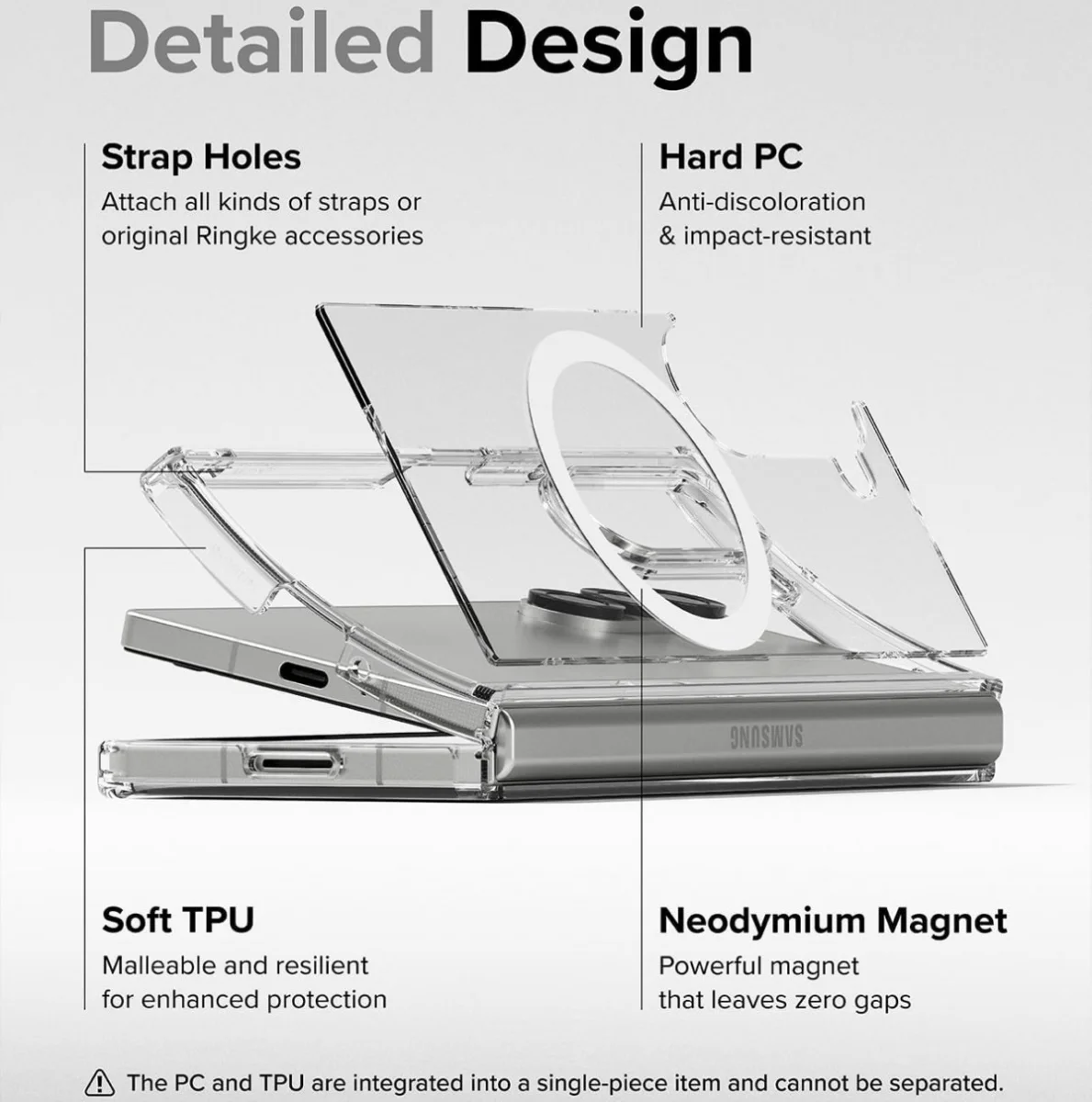 Ringke Fusion Samsung Galaxy Z Fold 6 Hoesje MagSafe Transparant afbeelding 5
