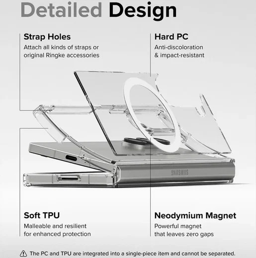 Ringke Fusion Samsung Galaxy Z Fold 6 Hoesje MagSafe Transparant afbeelding 5