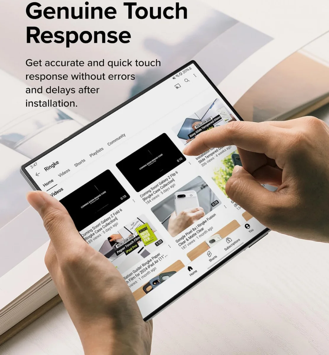 Ringke Dual Easy Film Samsung Galaxy Z Fold 6 Screen Protector Folie 2-Pack afbeelding 5